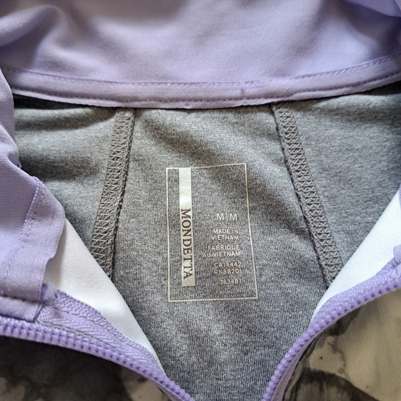Mondetta Active Jacket Full Zip Stretch Performance Top Medium Grey Purple - Picture 10 of 13